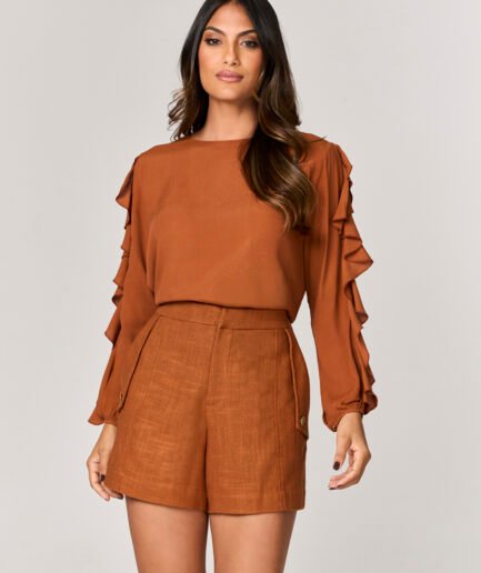 SHORT COM LAPELA NO BOLSO FRONTAL - 10227611