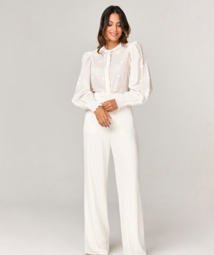 BLUSA CAMISA COM DETALHE BOLINHAS - 101107711