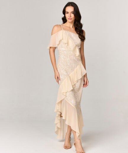 VESTIDO MIDI COM DETALHES PAETE - 10437711