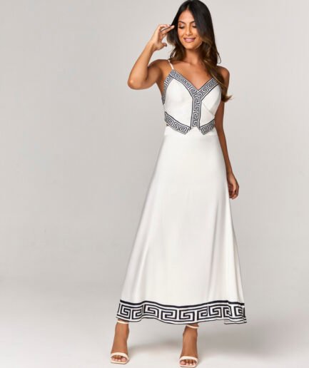 VESTIDO LONGO COM ESTAMPA LOCALIZADA - 1075611